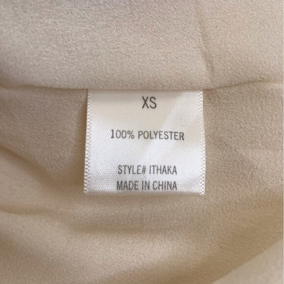 Miami Sequin Puffy Bubble Sleeve Ivory Cream Round Neck Blouse Women's Size XS - Picture 10 of 12